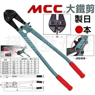 超富發五金 日本 MCC 大鐵剪 30~42英吋 MCC 鐵條剪 大鋼剪 鐵線鉗 破壞剪 鐵絲鉗 鋼絲鉗 鐵線剪 鐵條鉗