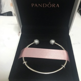 潘朵拉 pandora 全新 捷克帶回 鑽頭手環 手鍊 硬環