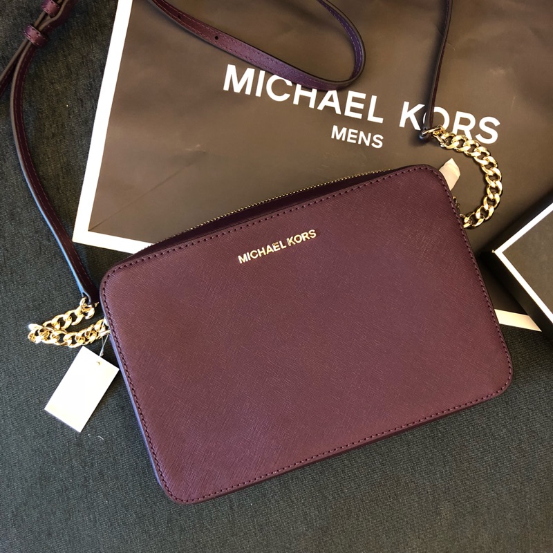 MK 防刮金鍊方形側背包 神秘紫 新款 現貨 MICHAEL KORS 美國代購