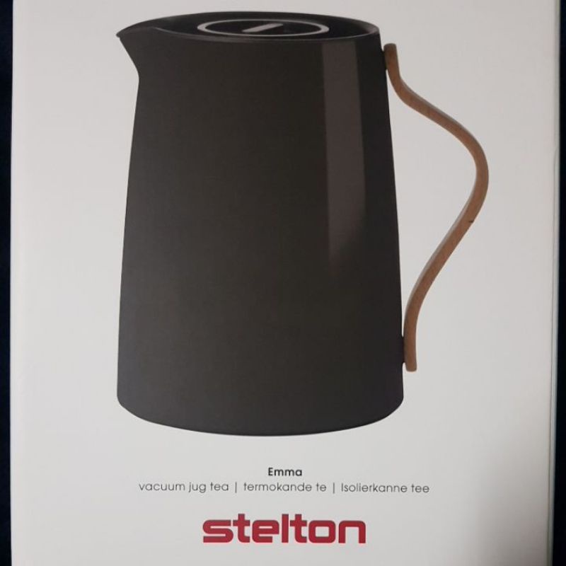 stelton 丹麥美學 真空 保溫 茶壺 黑色 1公升