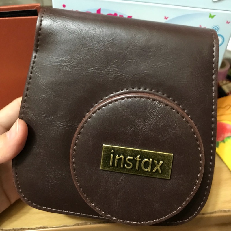 全新 / 富士原廠 Instax mini8/9拍立得 復古風皮質包巧克力色