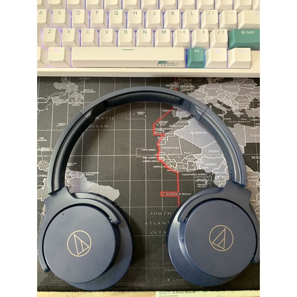 鐵三角 藍芽無線主動降噪耳機 ATH-ANC500BT 二手 藍 可議價