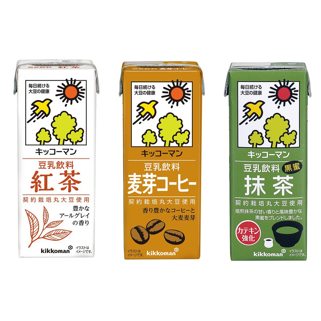胖塔塔 現貨 Kikkoman 龜甲萬紀文0ml 豆乳豆奶紅茶 麥芽咖啡 抹茶 芒果 蝦皮購物