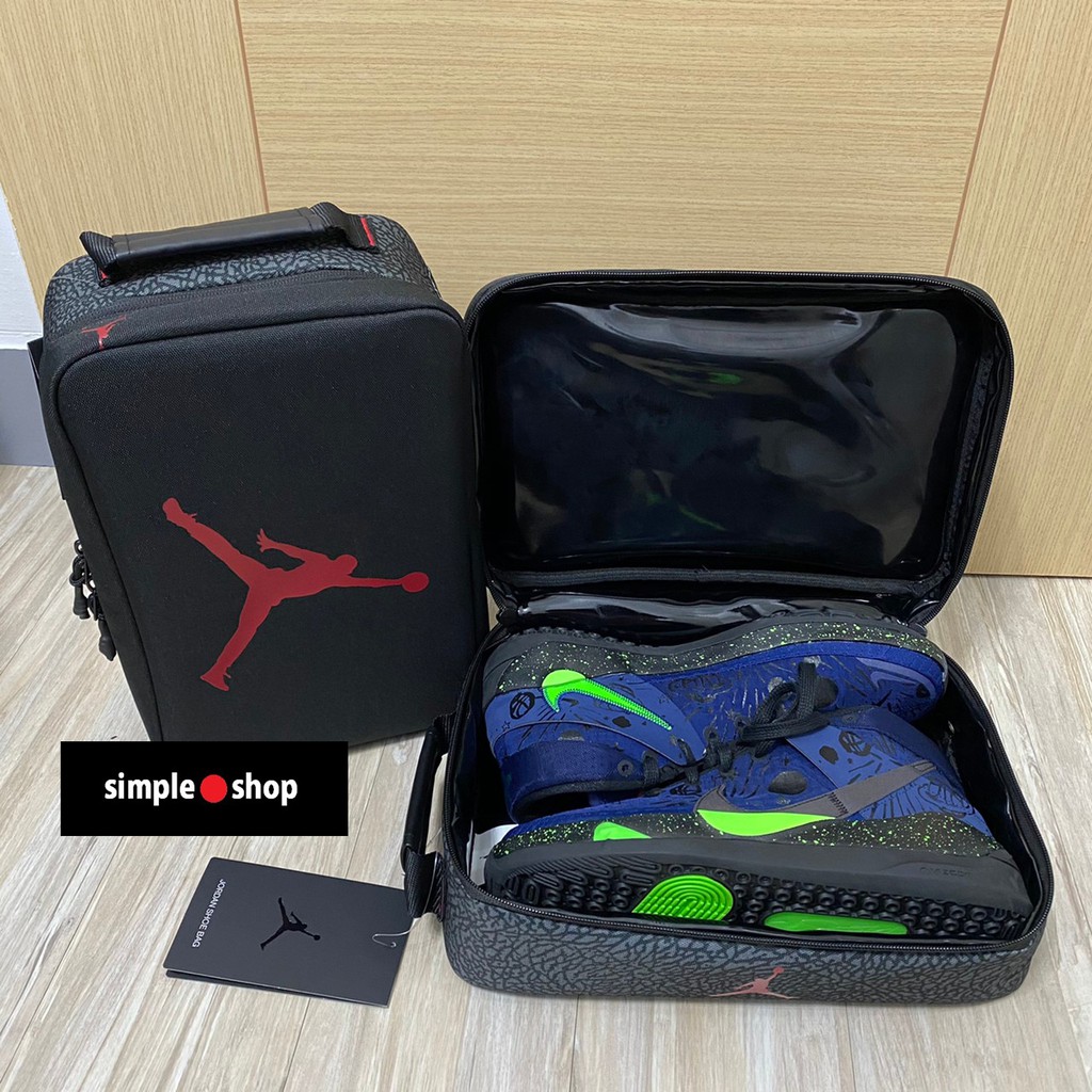 【Simple Shop】NIKE JORDAN 鞋袋 爆裂紋 黑色 鞋包 手拿包 手提袋JD2113042AD-002