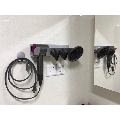 高品質 共4色 Dyson吹風機收納架髮廊專用收納掛架壁掛式 烘罩風筒收納 金屬鋁質時尚優雅 蝦皮購物