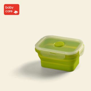 （現貨）babycare多功能環保硅膠折疊餐盒 旅行便携寶寶奶嘴盒 零食保鮮盒