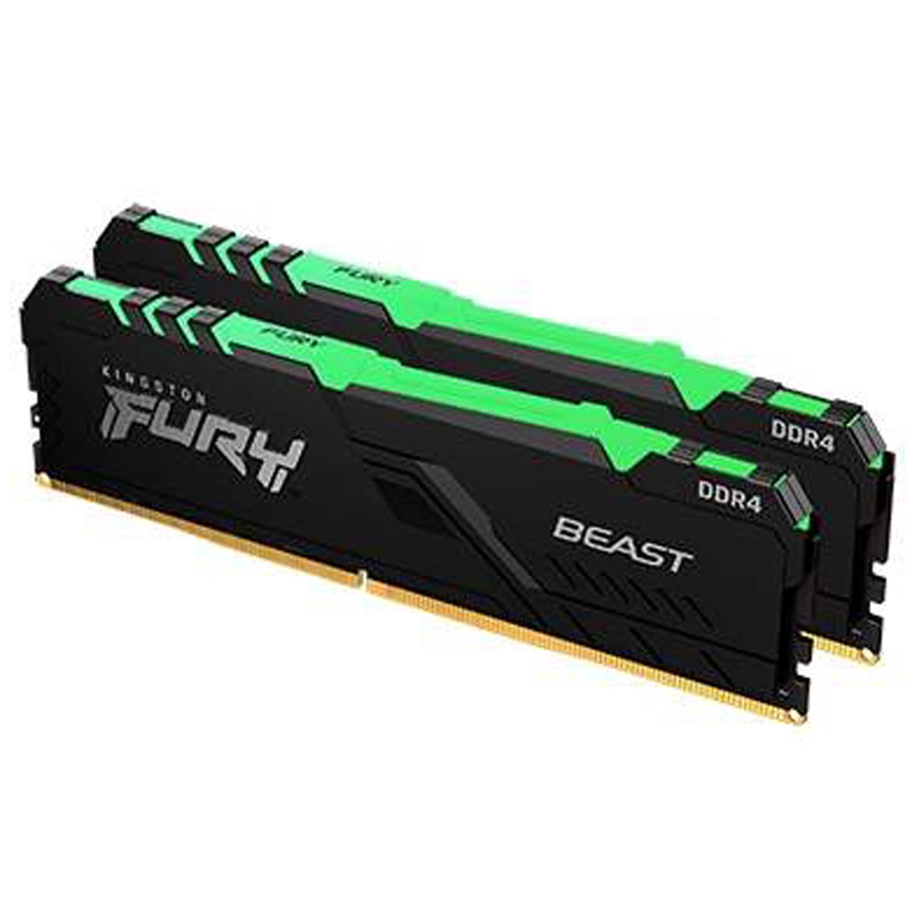 金士頓 FURY Beast DDR4 3200 32GB 套件KF432C16BB12AK2/32 RGB 電競記憶體