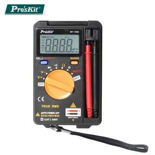 找東西 臺灣寶工ProsKit口袋攜帶型真有效值3 3/4三用電錶MT-1506附探棒三位元半三用電表迷你電表量電壓電阻