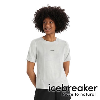 【icebreaker】ZoneKnit Cool-Lite 女 網眼 圓領 短袖上衣 AD150 『白灰』0A56KJ