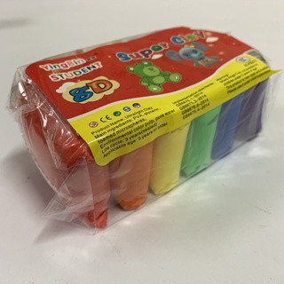 (淡水小舖)優選 簡易包裝 6色黏土組 每小包約6x4.4x1.7cm 在家上課 文具 教學 樂趣 上學用品