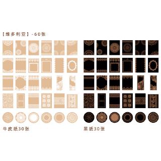 Meet 60張入復古風背景素材紙史詩系列創意手帳diy裝飾打底紙語閑 蝦皮購物