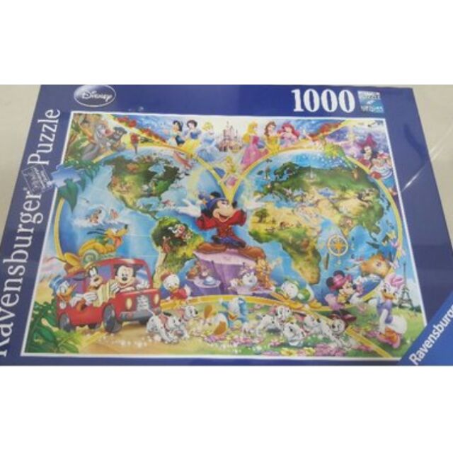 《全新》1000片  迪士尼世界地圖 Ravensburger 拼圖