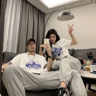 情侶裝短袖 情侶裝短袖韓版#情侶裝夏裝一長一短2022夏季新款設計感高腰短款白色短袖男女上衣