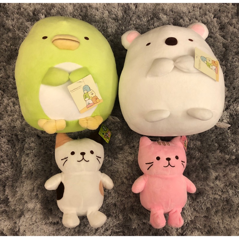 Sumikko Gurashi 角落生物 企鵝 北極熊 抱枕 靠枕 萌萌小貓咪 絨毛 娃娃