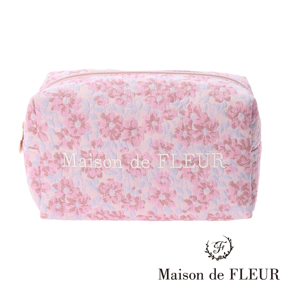 Maison de FLEUR 古典花卉方形手拿包(8A22FJJ3600)