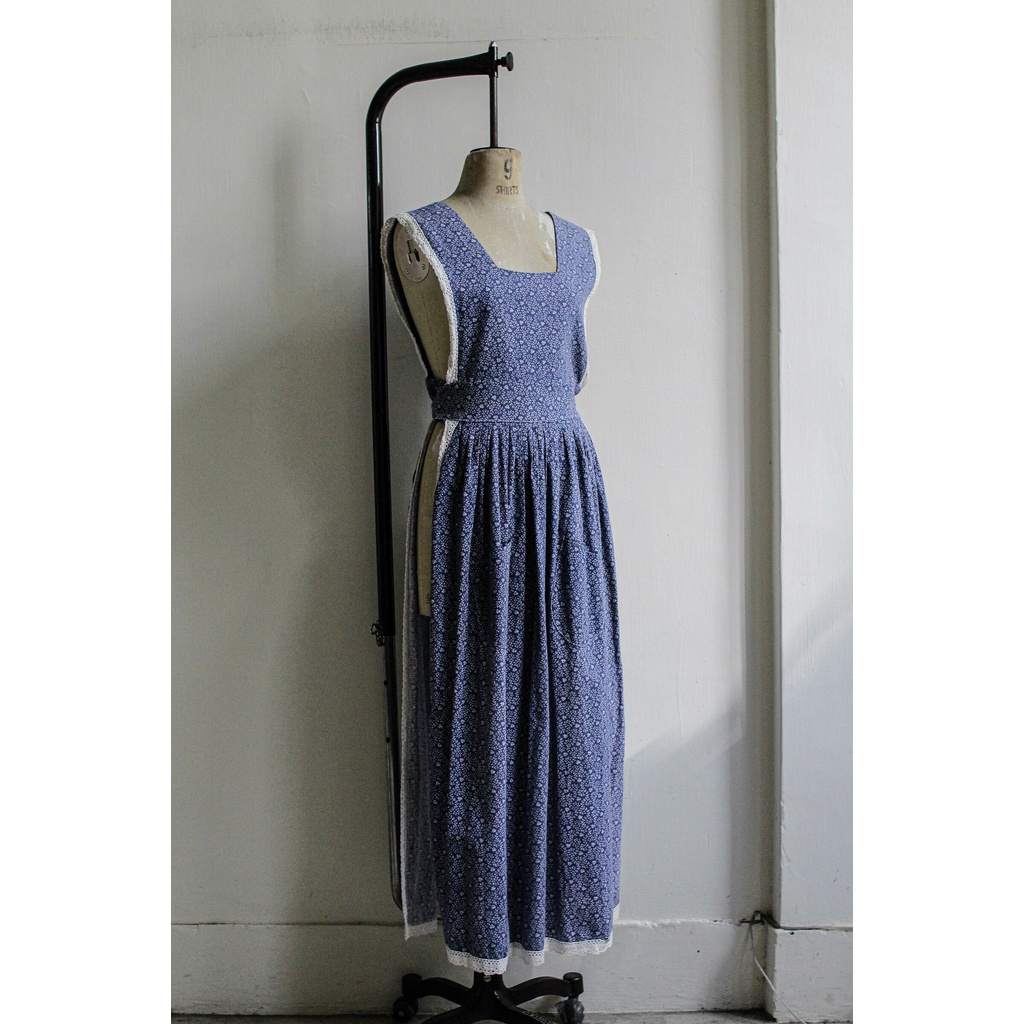 1970‘s Laura Ashley 手工染製印花布圍裙