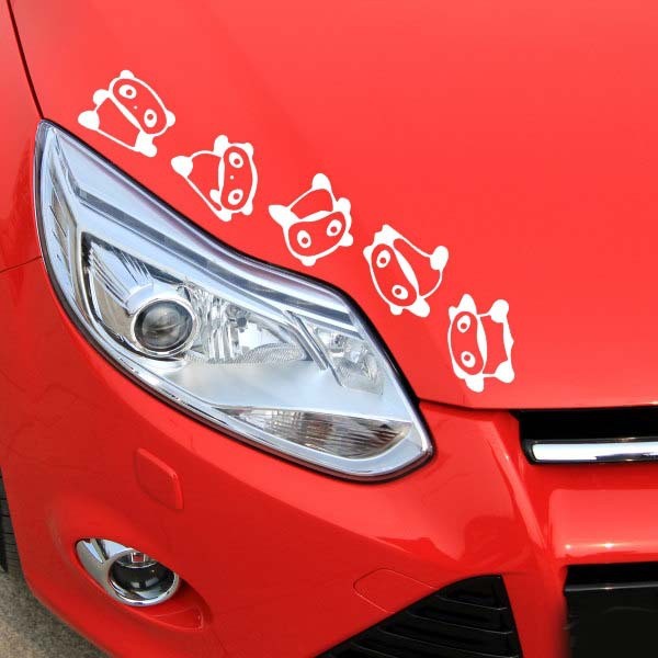 A0165 搞笑熊貓 車身 貼紙 機車貼 燈眉貼 汽車貼紙  防水貼紙