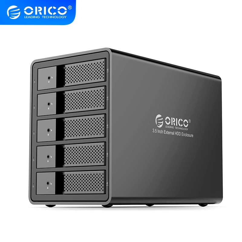ORICO 95系列 帶Raid 全鋁 五盤位硬碟櫃 3.5英寸 USB3.0 SATA串口  免工具（9558RU3）