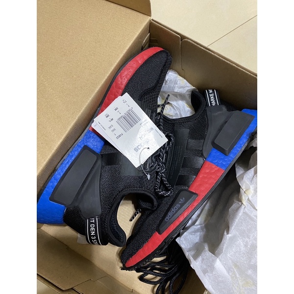 全新正品 Adidas Original NMD_R1 V2 黒紅藍 FV9023