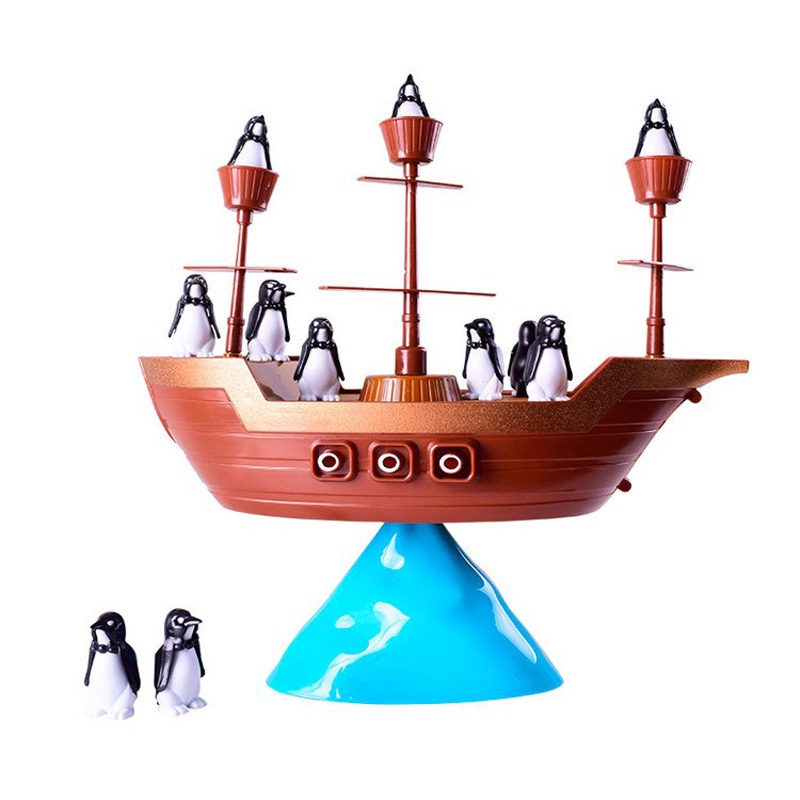 企鵝海盜船  平衡遊戲玩具 / 益智親子互動玩具 / 熱銷平衡桌面遊戲 親子桌遊  兒童益智桌遊【國王皇后母嬰用品玩具】