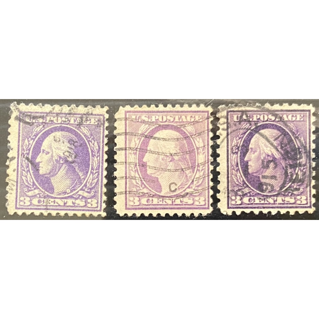 美洲郵票、美國🇺🇸老邮票、3枚（舊）、1908年。（B1012）