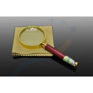 5倍80全銅紅木手持式放大鏡 5X100mm 放大鏡 顯微鏡 送禮品好選擇