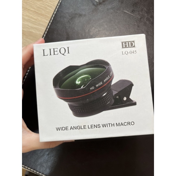 *二手近全新* LIEQI 0.6X大口徑廣角專業手機鏡頭 LQ-045二合一 風景旅遊攝影 單眼相機 鏡頭
