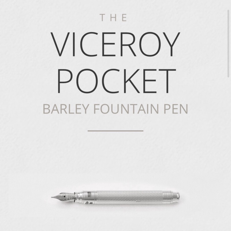英國YARD-O-LED Viceroy Pocket (麥紋）925純銀鋼筆