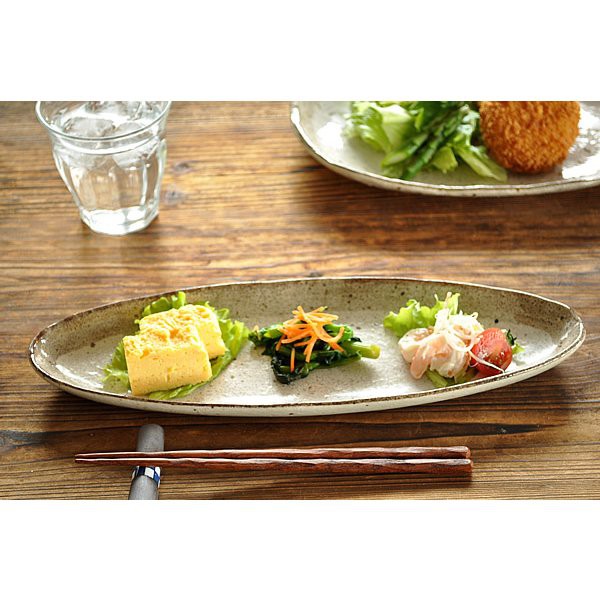 『現貨』👌日本製造美濃燒渕茶白唐津燒物皿長皿橢圓皿長角皿秋刀魚皿復古和食器