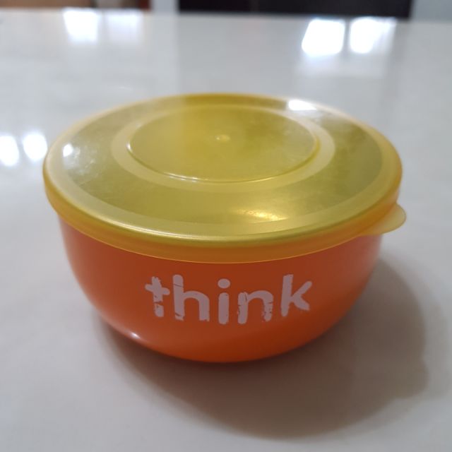 Thinkbaby 無毒不鏽鋼寶貝湯碗(深碗) 橘色