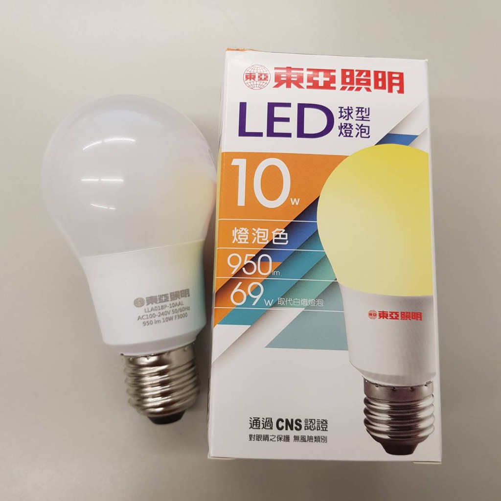 [典匯甘仔店] 東亞 TOA LED 10W 球泡 燈泡 全電壓 3000K 黃光 LLA018P-10AAL