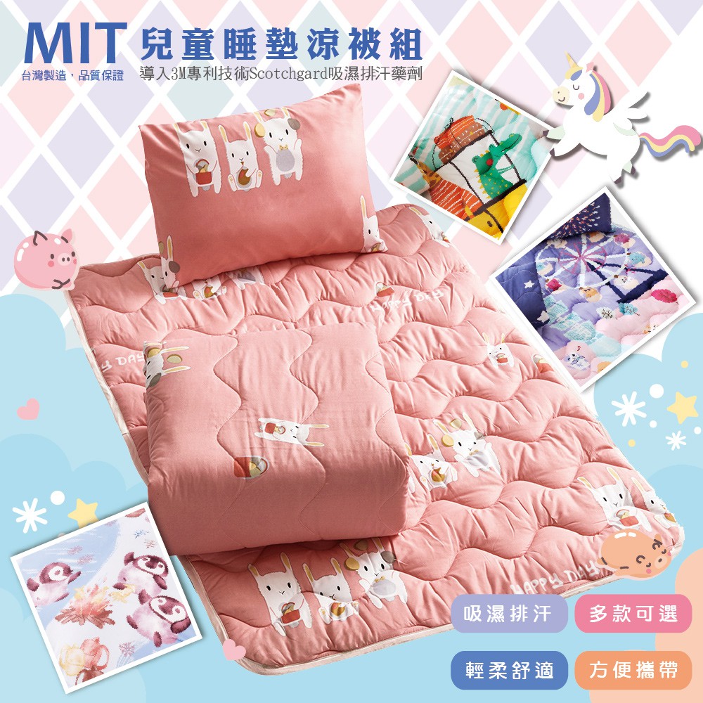 台灣製 3M吸濕排汗 幼兒園睡袋  睡墊 兒童睡墊三件組  多款任選