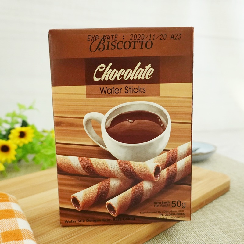 【BISCOTTO】好圈子巧克力捲心酥 500g(10盒) 【8993083935050】	 脆笛酥 (印尼餅乾)
