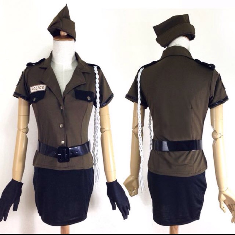 性感軍綠色女軍官服 女警女教官空軍制服 角色扮演道具服 全網最低