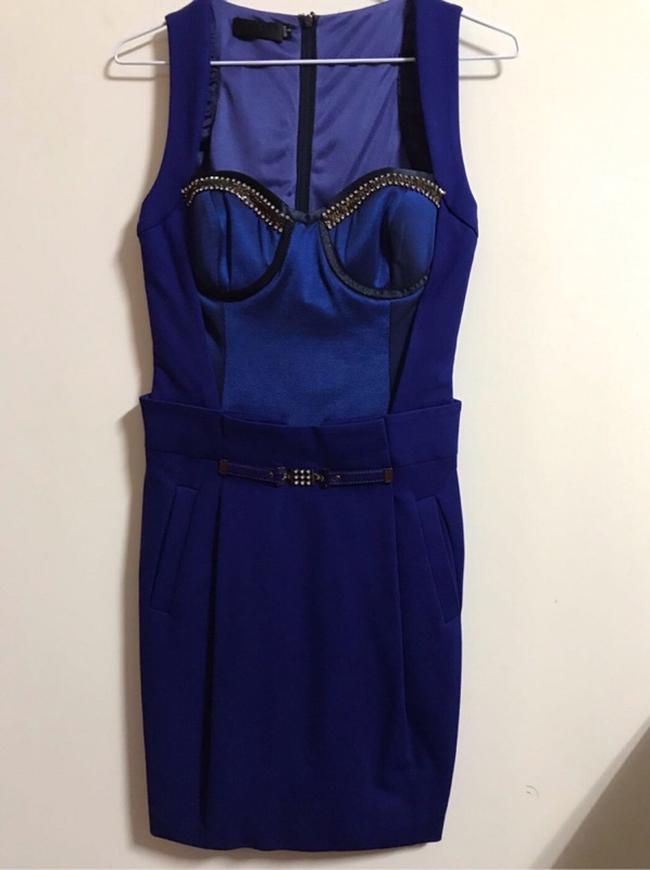 [水筑衣館]設計師品牌黃淑琦168深藍美洋裝