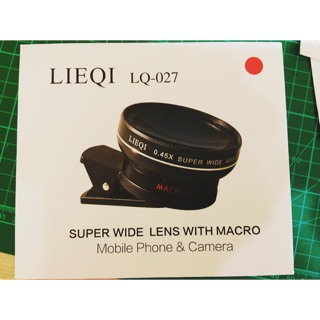 【LQ-027】LIEQI 0.45X廣角 2IN1 紅色