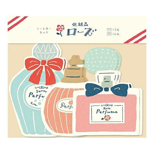 日本 Wa-Life 復古百貨系列 造型迷你信封信紙組/ 玫瑰化妝品    eslite誠品