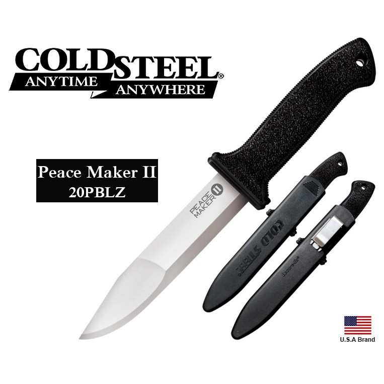美國Cold Steel冷鋼直刀Peace Maker II冷凍淬火德國4116鋼背夾型刀鞘台灣製【CS20PBL】