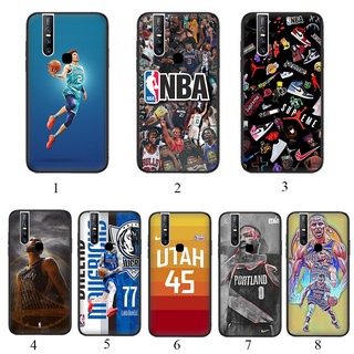 Td65 NBA 球員軟手機殼適用於 Vivo V15 矽膠黑色手機殼