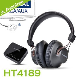 【風雅小舖】【Avantree HT4189 影音同步低延遲藍牙發射器+藍牙耳機組合－光纖/RCA/AUX電視影音無線