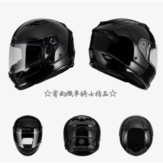 ☆宥鈞機車騎士精品☆ SF-6 SOL SF-6 SF6 全罩帽 雙鏡片透氣帽 素亮面黑色