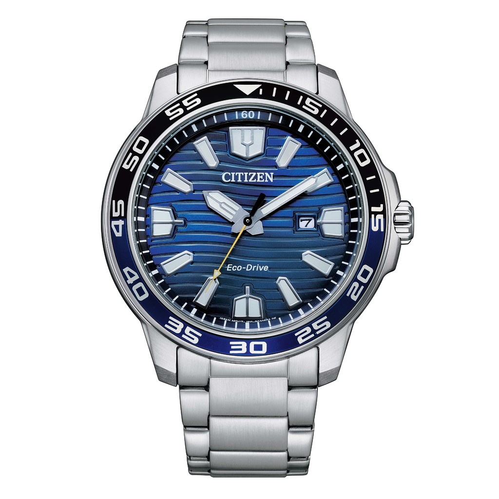 CITIZEN 星辰 AW1525-81L 光動能 大錶徑經典水鬼造型男錶-藍 / 44.5mm