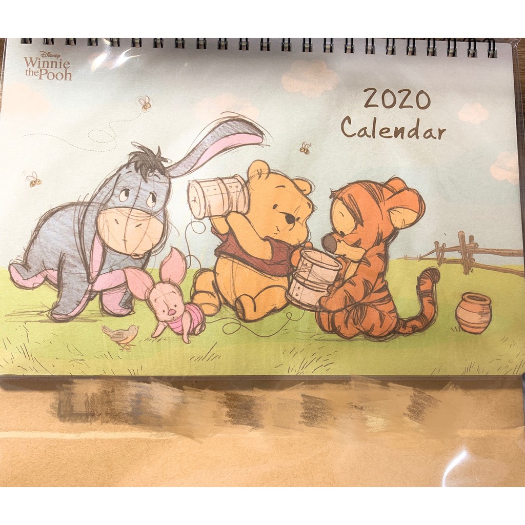 (掛號免運)2020 三角桌曆 小熊維尼 月曆