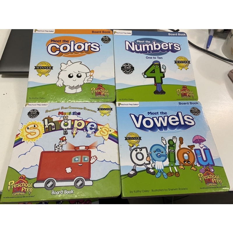 preschool prep硬頁書meet the letters/ numbers/shapes/ vowels 正版