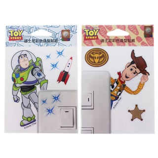 卡漫城 - 玩具總動員 開關貼 二張組 ㊣版 透明防水 造型貼紙 Toy Story 巴斯 胡迪 裝飾貼 壁貼 台灣製