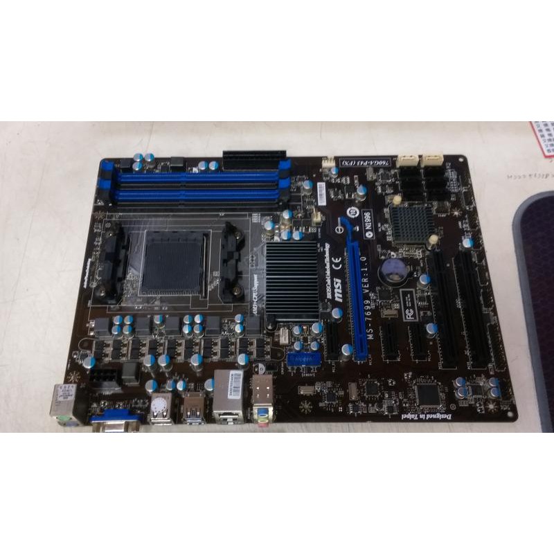 微星 760GA-P43(FX)  全固態主機板 /AM3+/DDR3/U3S3 含檔板 中古良品 $599