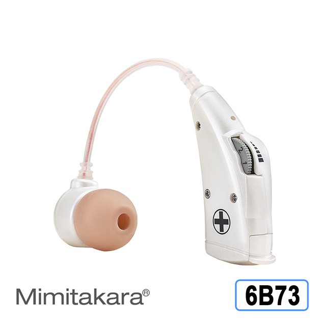 耳寶 助聽器(未滅菌)Mimitakara 電池式耳掛型助聽器 晶鑽白 6B73 輕、中度聽損適用