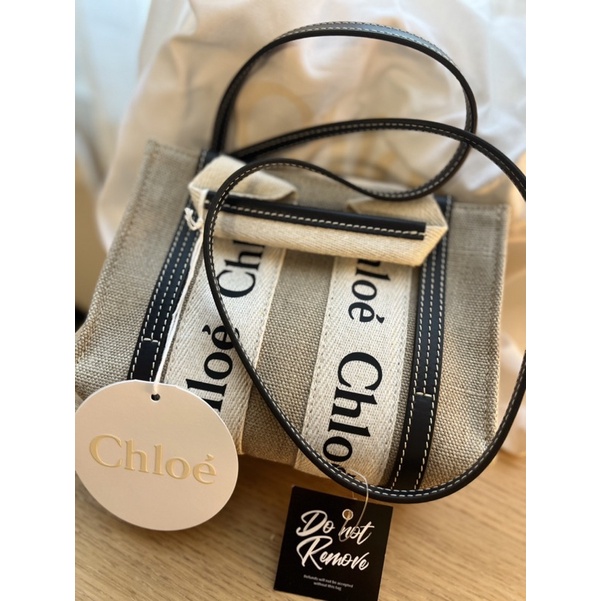 全新 正品 現貨 Chloe woody mini tote 托特包 深藍色 Cettire購入