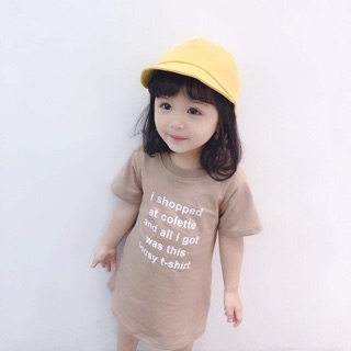 cute baby字母印花T恤連身衣