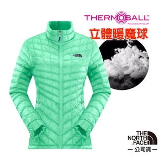 【美國 The North Face】女 PrimaLoft ThermoBall超輕量暖魔球保暖外套/CUD5 浪花綠